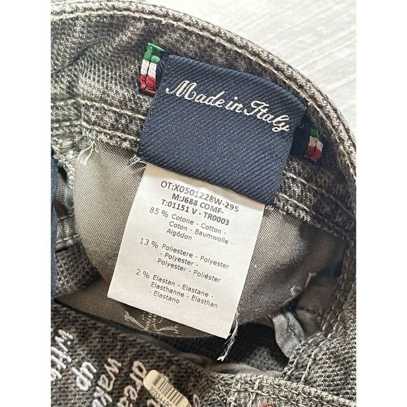 Jacob Cohen Style 688 Denim Jeans Brown Gray Mens Tag Size 33” Actual 32x28 - Picture 9 of 14